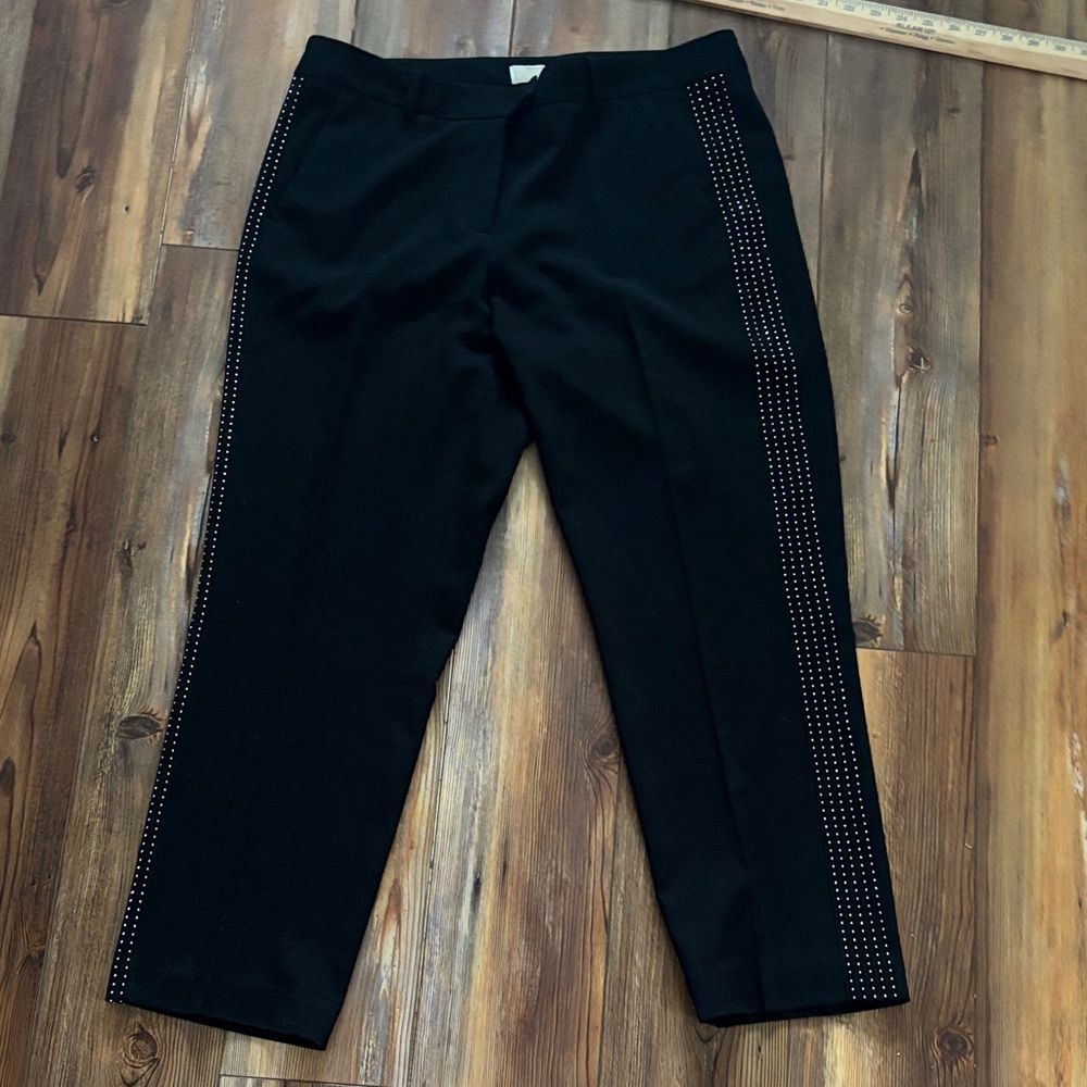 Michael Kors Black Studded Women's Pants 10